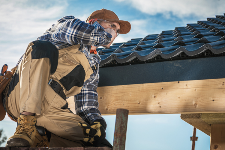 Spokane Valley roofing contractor assessing a roof