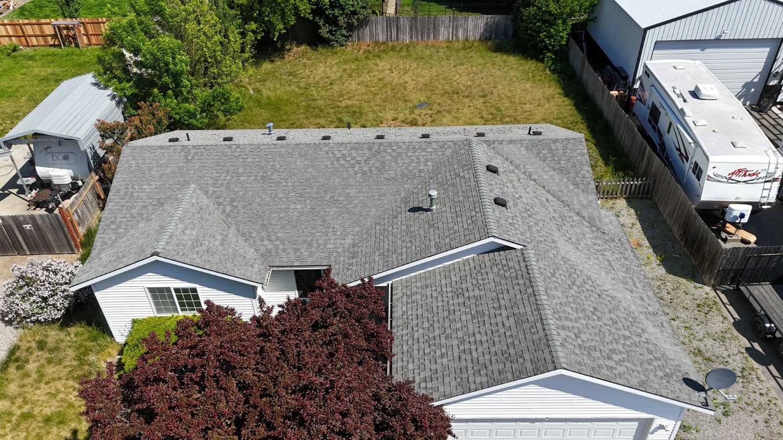 Lake City Roofing before & after images