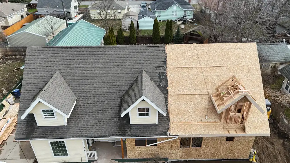 Lake City Roofing before & after images