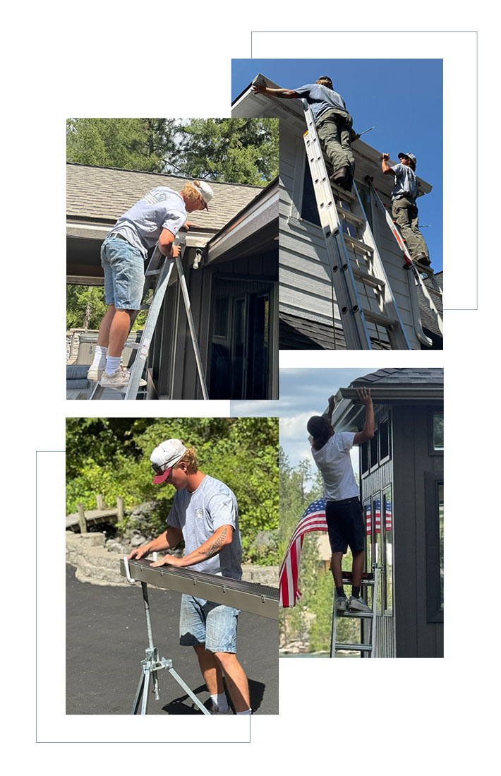 Seamless gutters installed on a home by Lake City Roofing